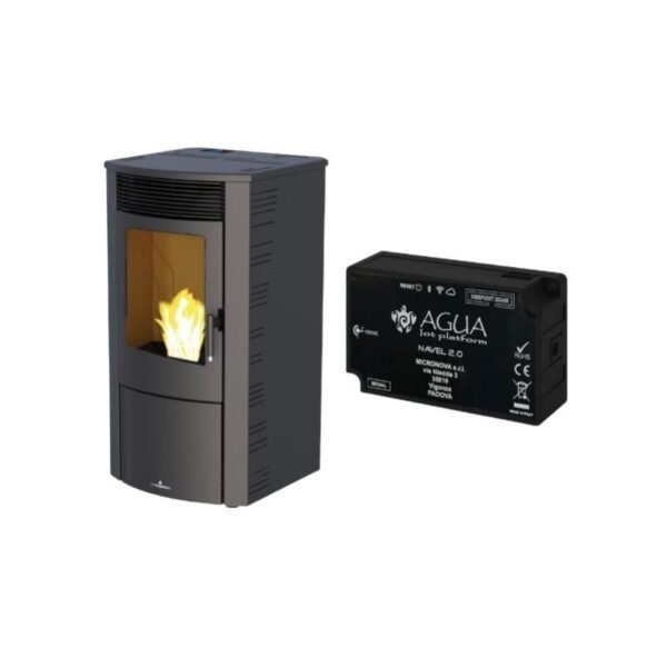 Poêle à granulés canalisable silencieux - BRONPI Abril Extra 11 kW – Image 3