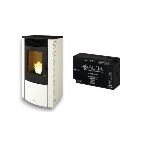Poêle à granulés canalisable silencieux - BRONPI Abril Extra 11 kW – Image 4