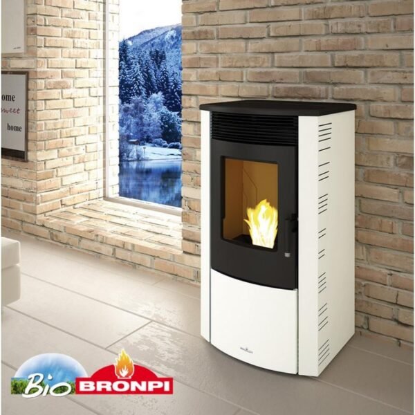 Poêle à granulés canalisable silencieux - BRONPI Abril Extra 11 kW – Image 5