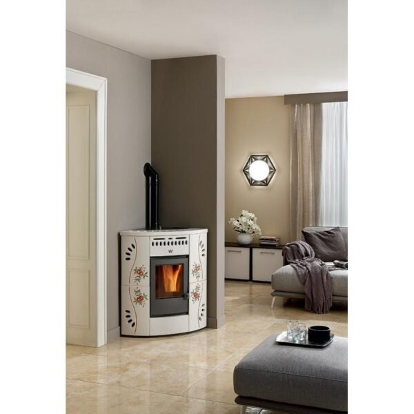 Poêle à granulés d'angle en céramique - ORIGINE PHEBO Gaia 12.7 kW – Image 5