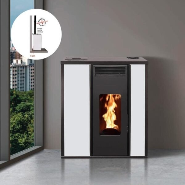 PACK : Poêle à granules étanche + Kit ventouse - INTERSTOVES Tessa Concentrique 10 kW