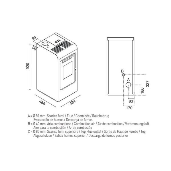 Poêle à granules - EVA CALOR Rita Plus 8 kW – Image 8