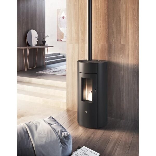 Poêle à granules rond étanche débrayable - EVA CALOR Trinity Plus 9 kW – Image 3
