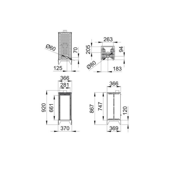 Poêle à granules sans électricité convection naturelle - BRONPI Free 6 Vision 6 kW – Image 13