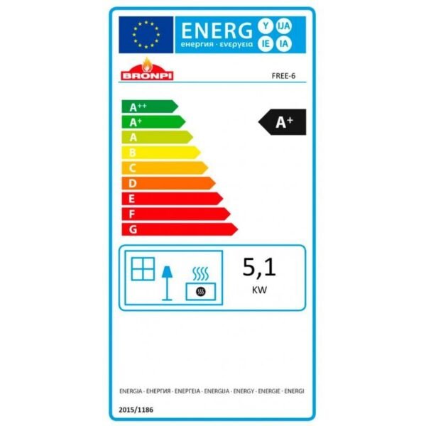 Poêle à granules sans électricité convection naturelle - BRONPI Free 6 Vision 6 kW – Image 14
