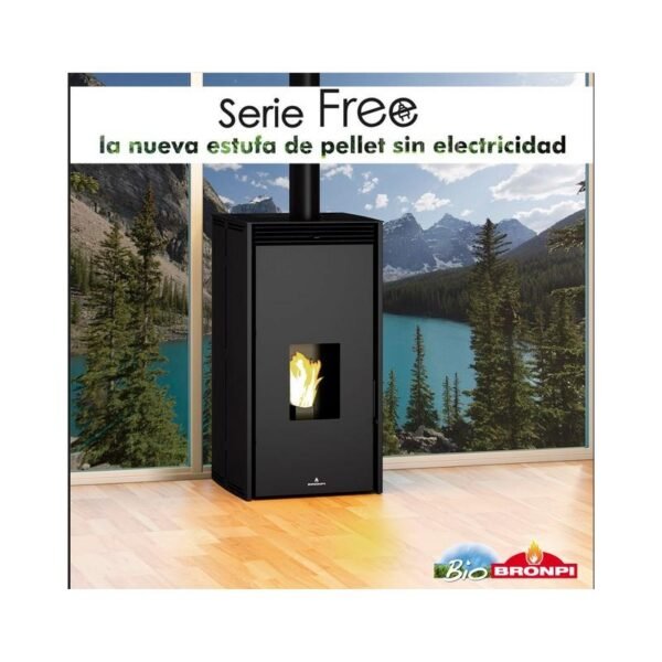Poêle à granules sans électricité convection naturelle - BRONPI Free 11 kW – Image 4