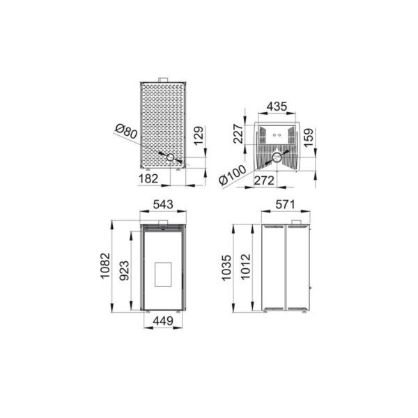 Poêle à granules sans électricité convection naturelle - BRONPI Free 11 kW – Image 5