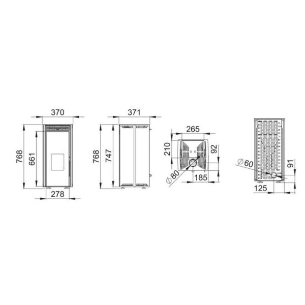 Poêle à granules sans électricité convection naturelle - BRONPI Free 6 kW – Image 5
