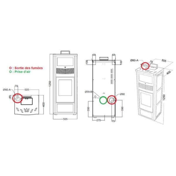 Poêle à granules en céramique - ORIGINE PHEBO Calipso 14 kW – Image 4
