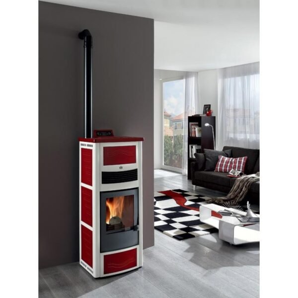 Poêle à granules en céramique - ORIGINE PHEBO Calipso Bicolore 14 kW – Image 7