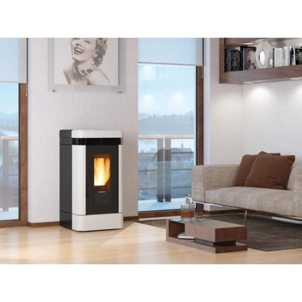 Poêle à granules céramique canalisable - EXTRAFLAME Lucia Plus 13 kW – Image 4