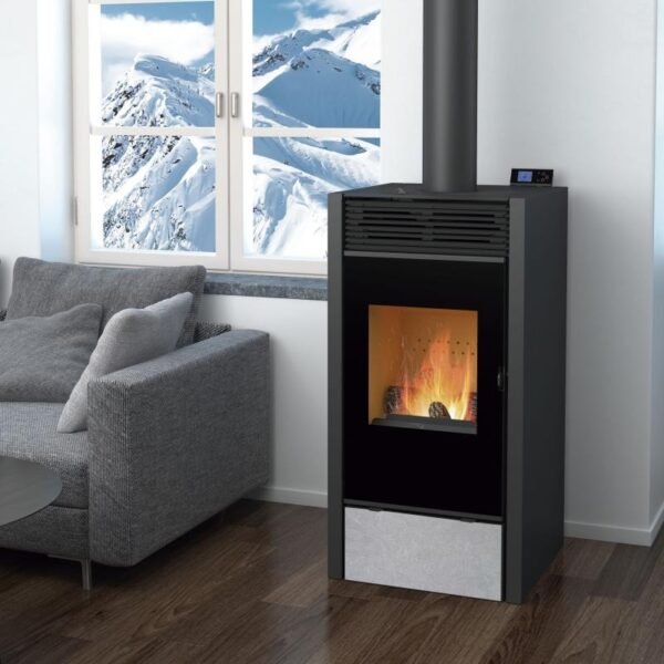 Poêle mixte hybride ventilé bois granules - BRONPI Hybrid 10 kW – Image 2