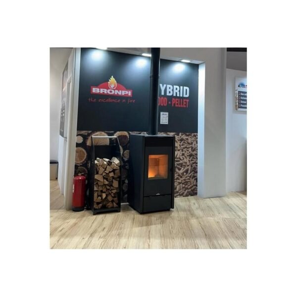 Poêle mixte hybride ventilé bois granules - BRONPI Hybrid 10 kW – Image 6